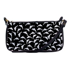 Dolphins Fish Pattern Ocean Sea Fins Aquatic Shoulder Clutch Bag