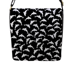 Dolphins Fish Pattern Ocean Sea Fins Aquatic Flap Closure Messenger Bag (l) by Jancukart