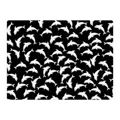 Dolphins Fish Pattern Ocean Sea Fins Aquatic Premium Plush Fleece Blanket (mini) by Jancukart