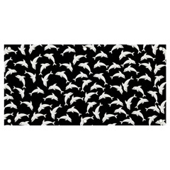 Dolphins Fish Pattern Ocean Sea Fins Aquatic Banner And Sign 4  X 2 