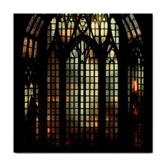 Stained Glass Window Gothic Haunted Eerie Tile Coaster by Jancukart