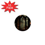 Stained Glass Window Gothic Haunted Eerie 1  Mini Buttons (10 pack)  Front