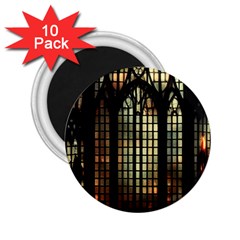 Stained Glass Window Gothic Haunted Eerie 2 25  Magnets (10 Pack) 