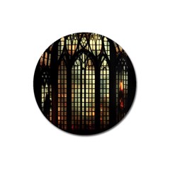 Stained Glass Window Gothic Haunted Eerie Magnet 3  (round) by Jancukart