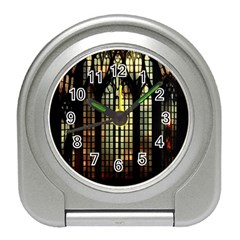 Stained Glass Window Gothic Haunted Eerie Travel Alarm Clock