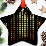 Stained Glass Window Gothic Haunted Eerie Star Ornament (Two Sides) Back