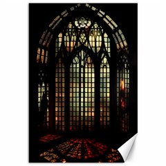 Stained Glass Window Gothic Haunted Eerie Canvas 12  X 18  by Jancukart