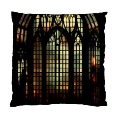 Stained Glass Window Gothic Haunted Eerie Standard Cushion Case (two Sides)