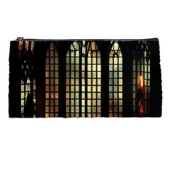 Stained Glass Window Gothic Haunted Eerie Pencil Case by Jancukart