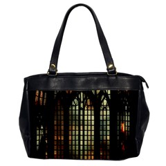 Stained Glass Window Gothic Haunted Eerie Oversize Office Handbag by Jancukart