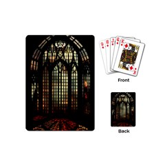 Stained Glass Window Gothic Haunted Eerie Playing Cards Single Design (mini)