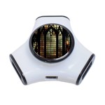 Stained Glass Window Gothic Haunted Eerie 3-Port USB Hub Front