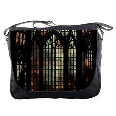 Stained Glass Window Gothic Haunted Eerie Messenger Bag by Jancukart