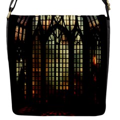 Stained Glass Window Gothic Haunted Eerie Flap Closure Messenger Bag (s) by Jancukart