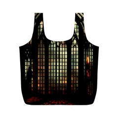 Stained Glass Window Gothic Haunted Eerie Full Print Recycle Bag (m) by Jancukart