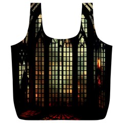 Stained Glass Window Gothic Haunted Eerie Full Print Recycle Bag (xl) by Jancukart