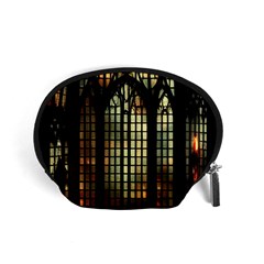 Stained Glass Window Gothic Haunted Eerie Accessory Pouch (small)