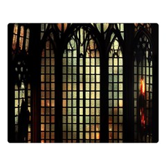 Stained Glass Window Gothic Haunted Eerie Premium Plush Fleece Blanket (large)