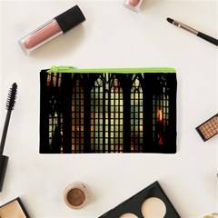 Stained Glass Window Gothic Haunted Eerie Cosmetic Bag (xs) by Jancukart