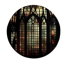 Stained Glass Window Gothic Haunted Eerie Mini Round Pill Box (pack Of 3)