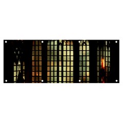 Stained Glass Window Gothic Haunted Eerie Banner And Sign 8  X 3  by Jancukart