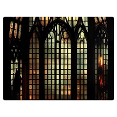 Stained Glass Window Gothic Haunted Eerie Premium Plush Fleece Blanket (extra Small)