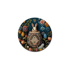 Easter Bunny Rabbit Flowers Easter Happy Easter Golf Ball Marker