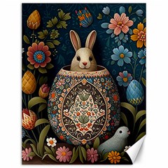 Easter Bunny Rabbit Flowers Easter Happy Easter Canvas 12  X 16  by Jancukart