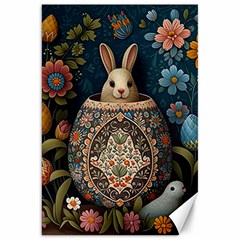 Easter Bunny Rabbit Flowers Easter Happy Easter Canvas 20  X 30  by Jancukart