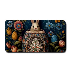 Easter Bunny Rabbit Flowers Easter Happy Easter Medium Bar Mat by Jancukart