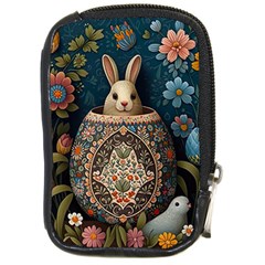 Easter Bunny Rabbit Flowers Easter Happy Easter Compact Camera Leather Case