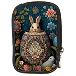 Easter Bunny Rabbit Flowers Easter Happy Easter Compact Camera Leather Case Front