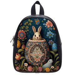 Easter Bunny Rabbit Flowers Easter Happy Easter School Bag (small)