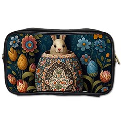 Easter Bunny Rabbit Flowers Easter Happy Easter Toiletries Bag (two Sides) by Jancukart