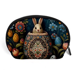 Easter Bunny Rabbit Flowers Easter Happy Easter Accessory Pouch (large)