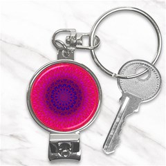 Geometric Pattern Line Art Kaleidoscope Symmetry Nail Clippers Key Chain by Jancukart