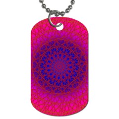 Geometric Pattern Line Art Kaleidoscope Symmetry Dog Tag (two Sides)