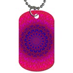 Geometric Pattern Line Art Kaleidoscope Symmetry Dog Tag (Two Sides) Front