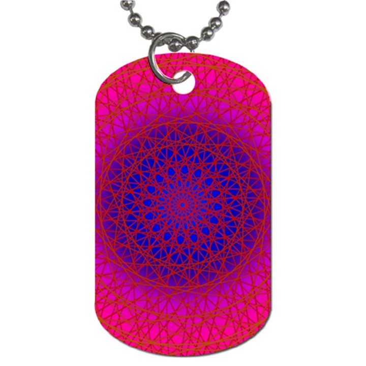 Geometric Pattern Line Art Kaleidoscope Symmetry Dog Tag (Two Sides)