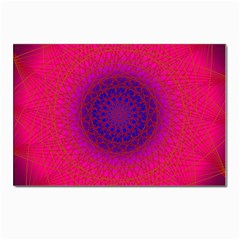 Geometric Pattern Line Art Kaleidoscope Symmetry Postcard 4 x 6  (pkg Of 10) by Jancukart