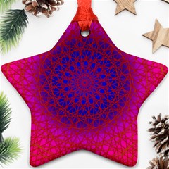 Geometric Pattern Line Art Kaleidoscope Symmetry Star Ornament (two Sides)