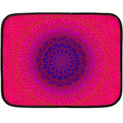 Geometric Pattern Line Art Kaleidoscope Symmetry Fleece Blanket (mini) by Jancukart