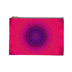 Geometric Pattern Line Art Kaleidoscope Symmetry Cosmetic Bag (large)