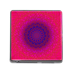 Geometric Pattern Line Art Kaleidoscope Symmetry Memory Card Reader (square 5 Slot)