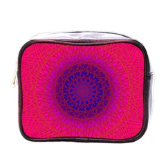 Geometric Pattern Line Art Kaleidoscope Symmetry Mini Toiletries Bag (one Side)