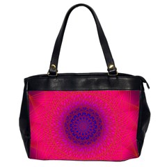 Geometric Pattern Line Art Kaleidoscope Symmetry Oversize Office Handbag (2 Sides)