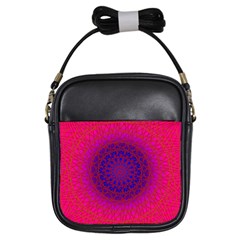 Geometric Pattern Line Art Kaleidoscope Symmetry Girls Sling Bag