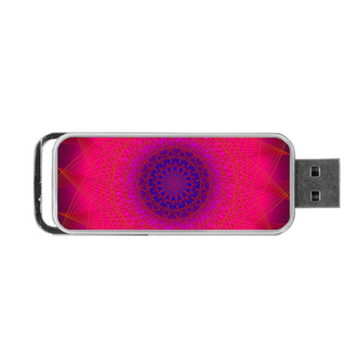 Geometric Pattern Line Art Kaleidoscope Symmetry Portable USB Flash (Two Sides)