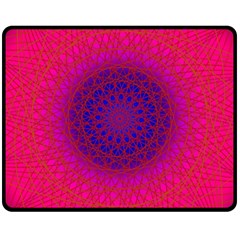 Geometric Pattern Line Art Kaleidoscope Symmetry Fleece Blanket (medium) by Jancukart