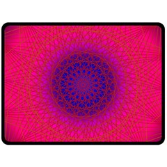 Geometric Pattern Line Art Kaleidoscope Symmetry Fleece Blanket (large)